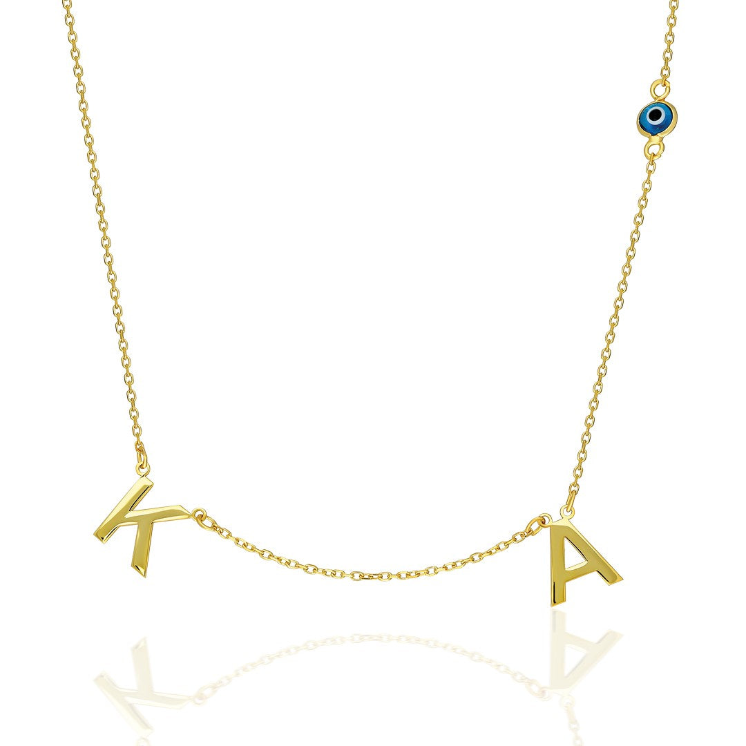 Nazar Harfli Kolye - 925 GÜMÜŞ
