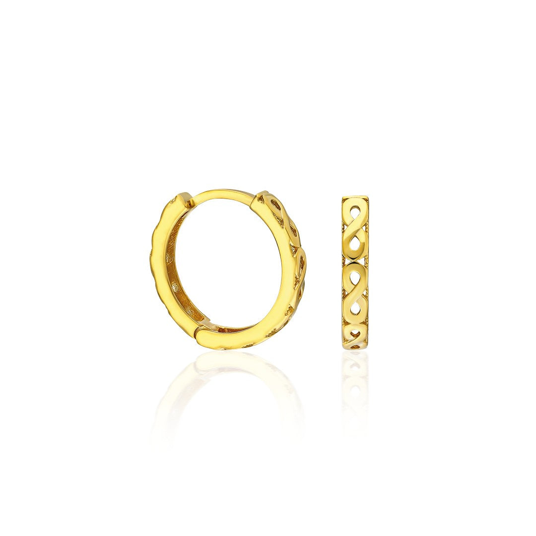 Sonsuz Detaylı Halka Küpeler - 925 GÜMÜŞ