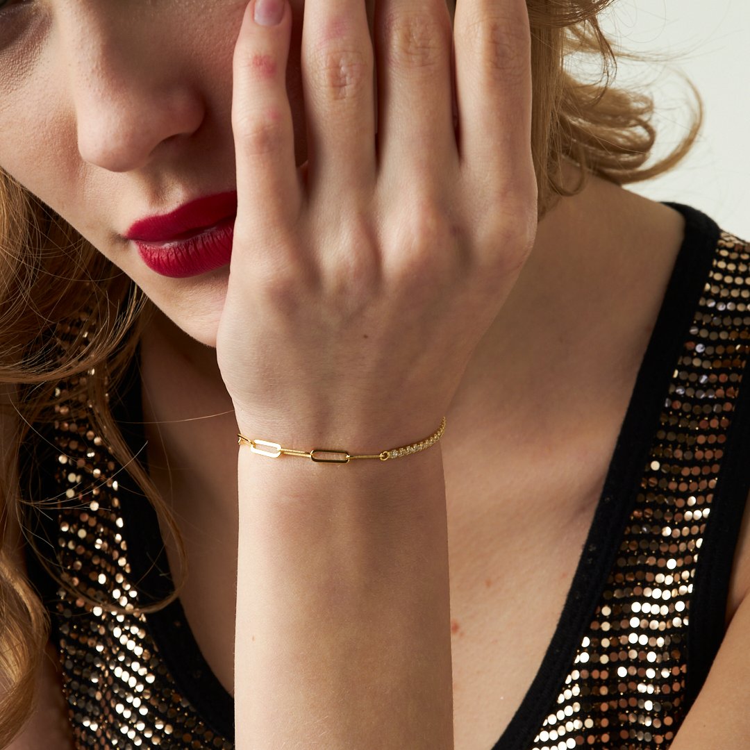 Su Yolları Zincir Bilezik - 925 GÜMÜŞ