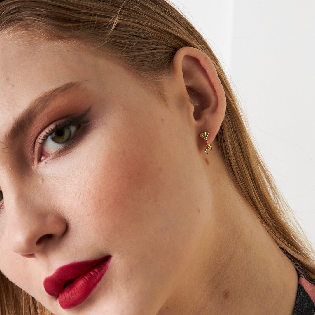 Sallanan Kalp Piercing - 925 GÜMÜŞ