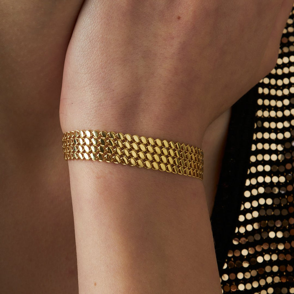 4 Sıralı Yılan Bileklik - 925 GÜMÜŞ