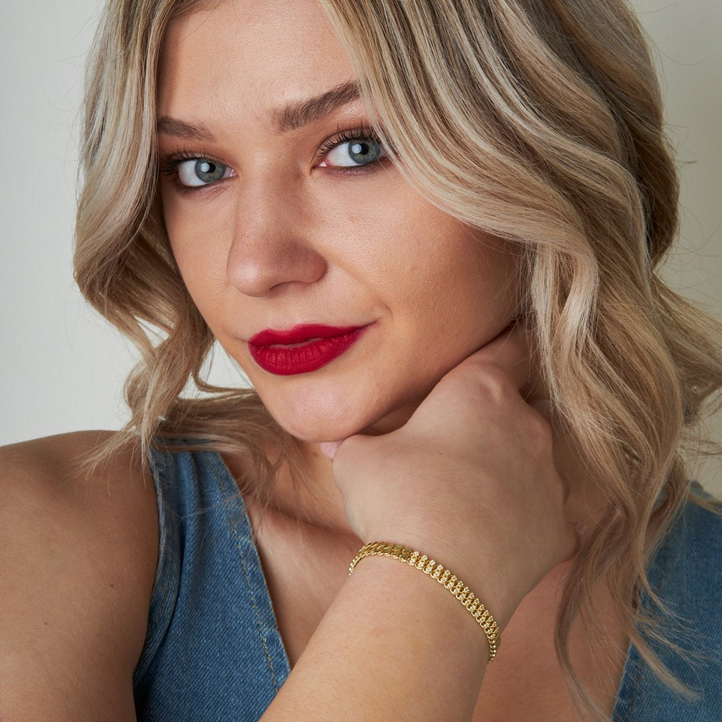 Su Damlası Zincir Bileklik - 925 GÜMÜŞ