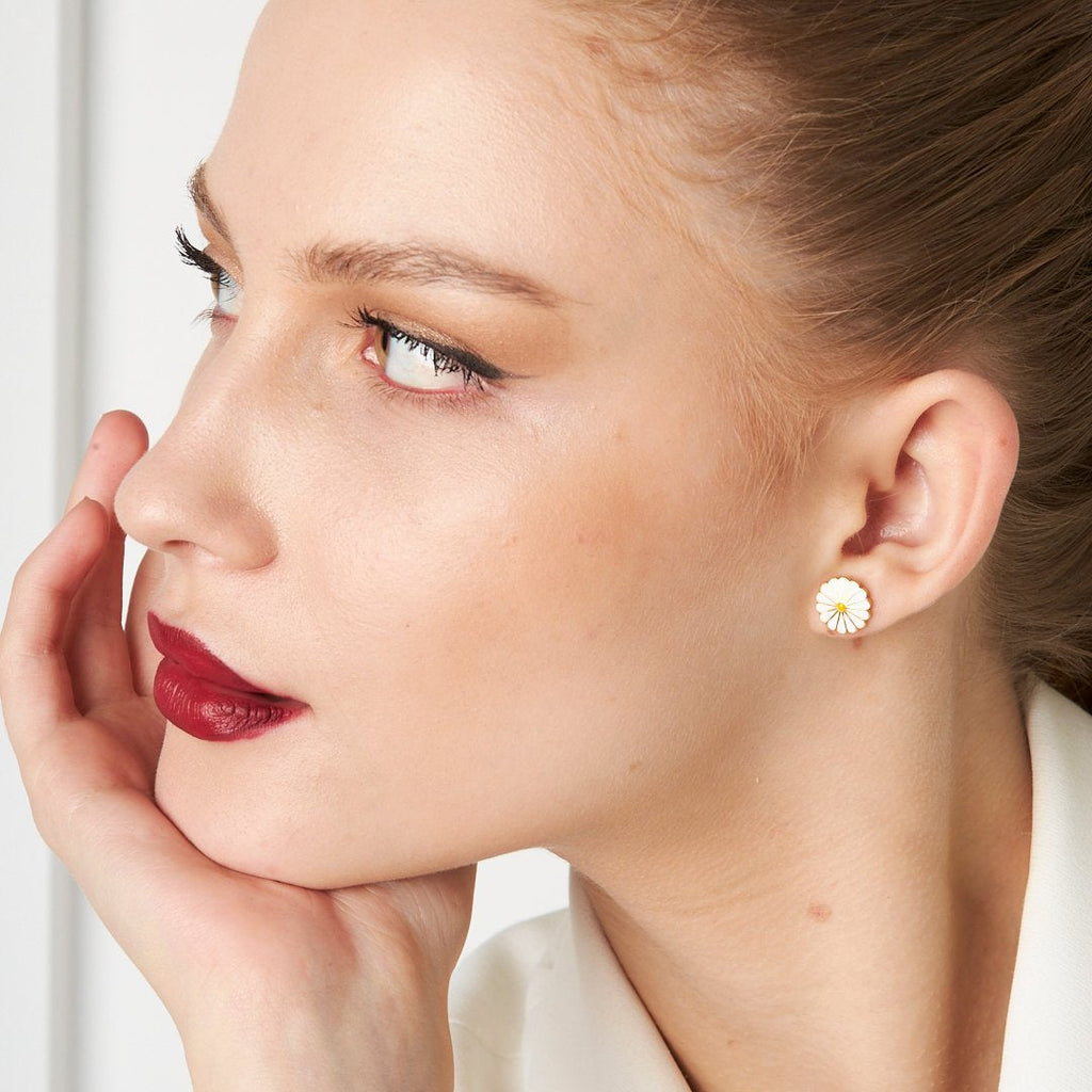 Papatya Küpeleri - 925 GÜMÜŞ