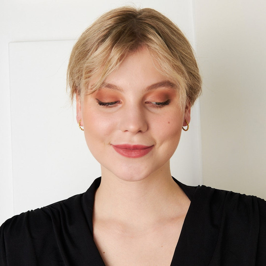 Çift Bükümlü Halka Küpeler - 925 GÜMÜŞ