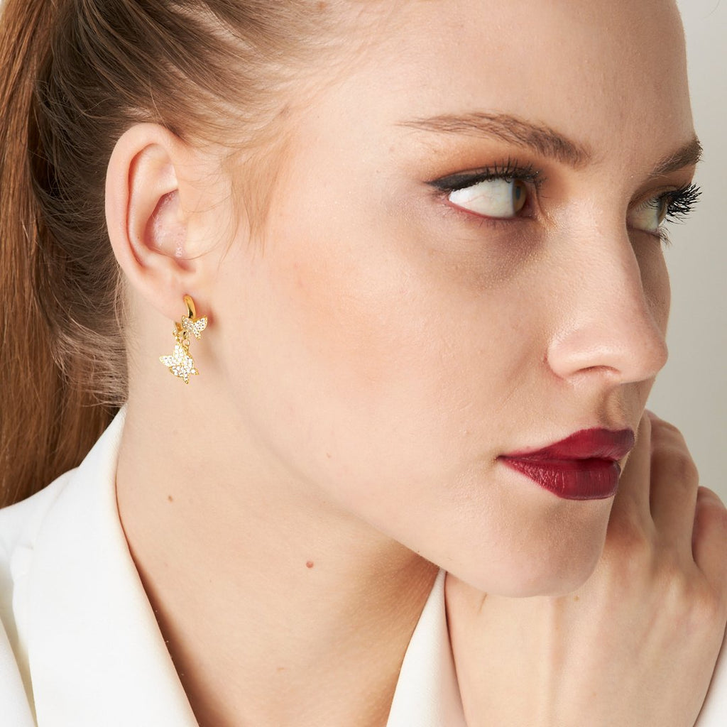 Çoklu Kelebekli Küpeler - 925 GÜMÜŞ