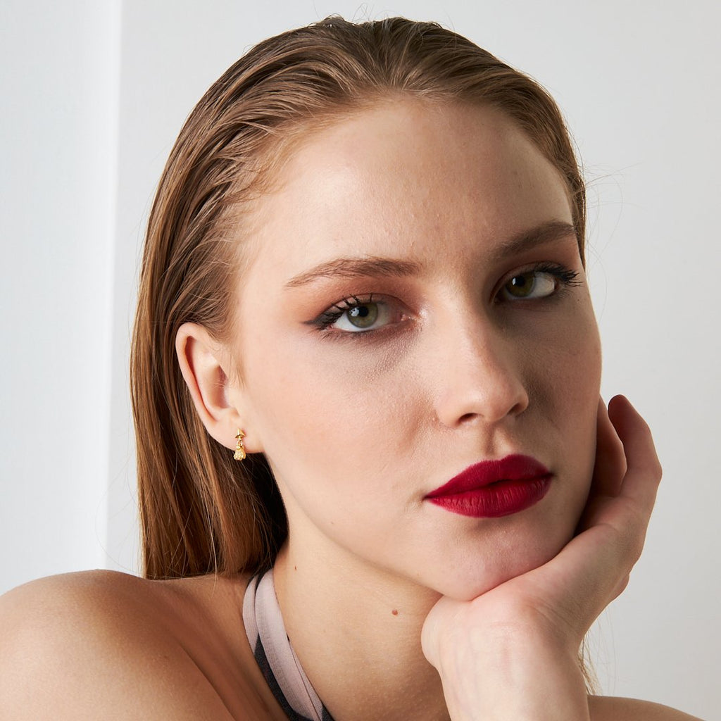 Titrek üçgen piercing - 925 GÜMÜŞ