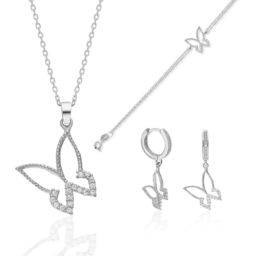Kelebek Seti - 925 GÜMÜŞ