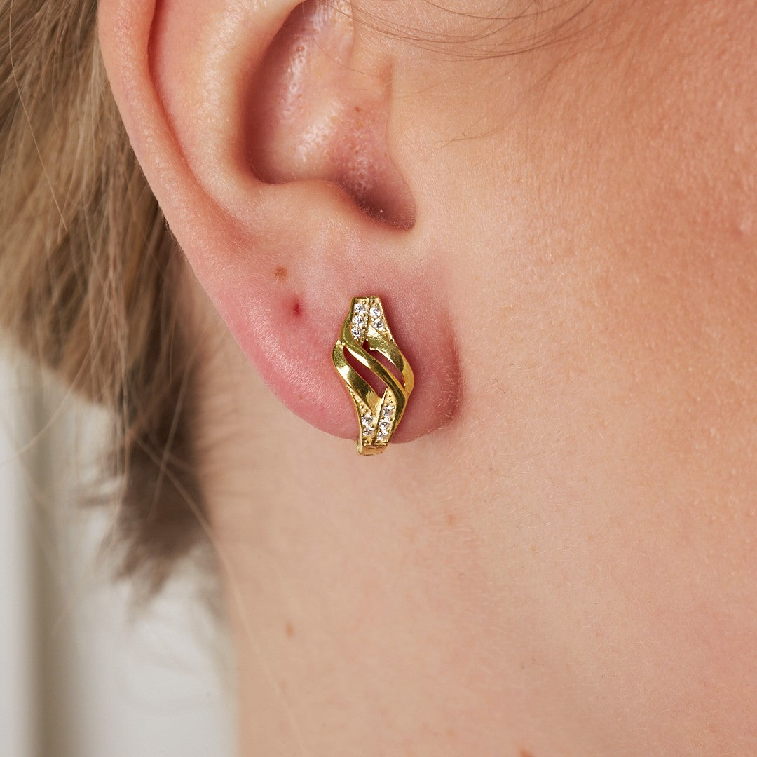 Taşlı Tutku Küpeleri - 925 GÜMÜŞ