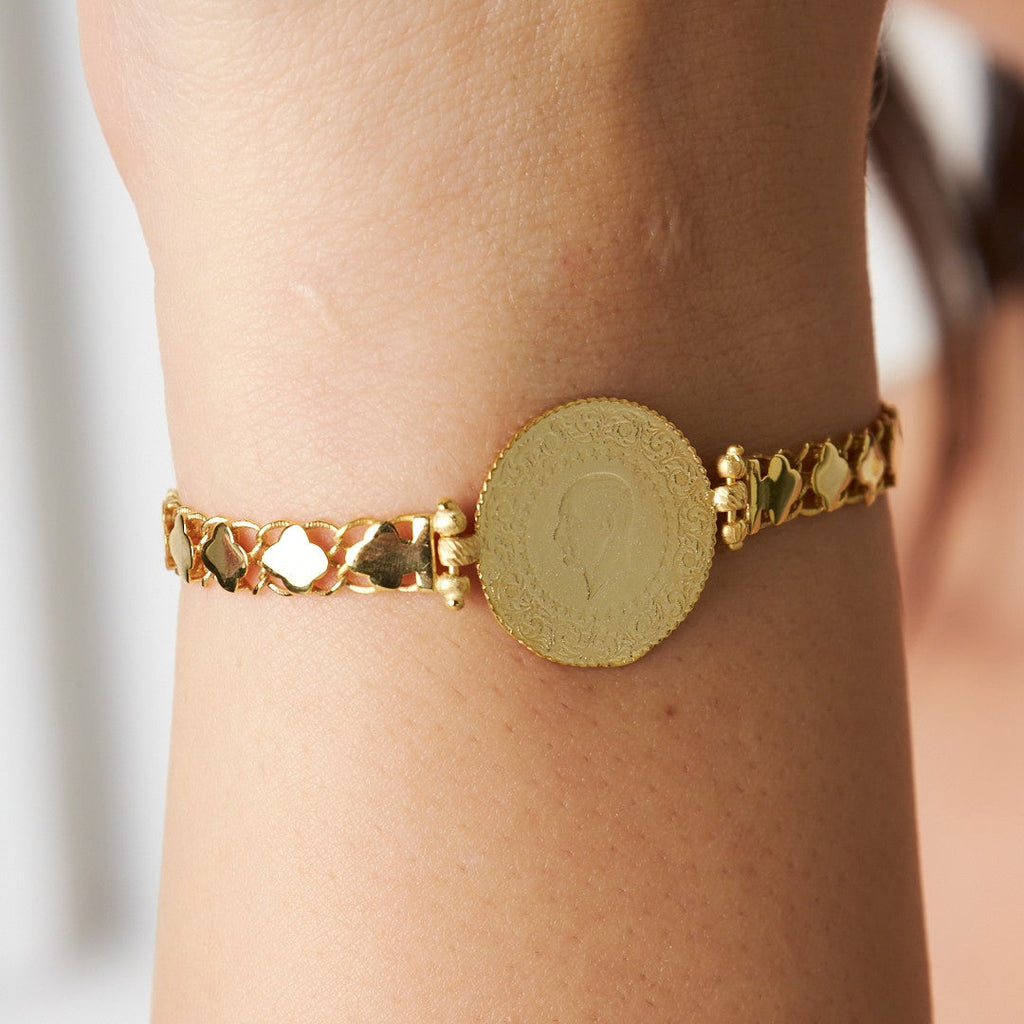 Zincirli Çeyrek Bileklik - 925 GÜMÜŞ