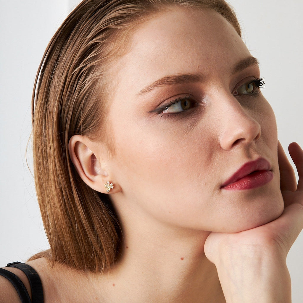 Zirkon Taşlı Titanyum Piercing - 925 GÜMÜŞ