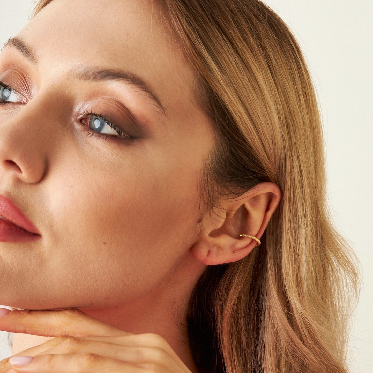 Bükülmüş Kıkırdak Küpeler - 925 GÜMÜŞ