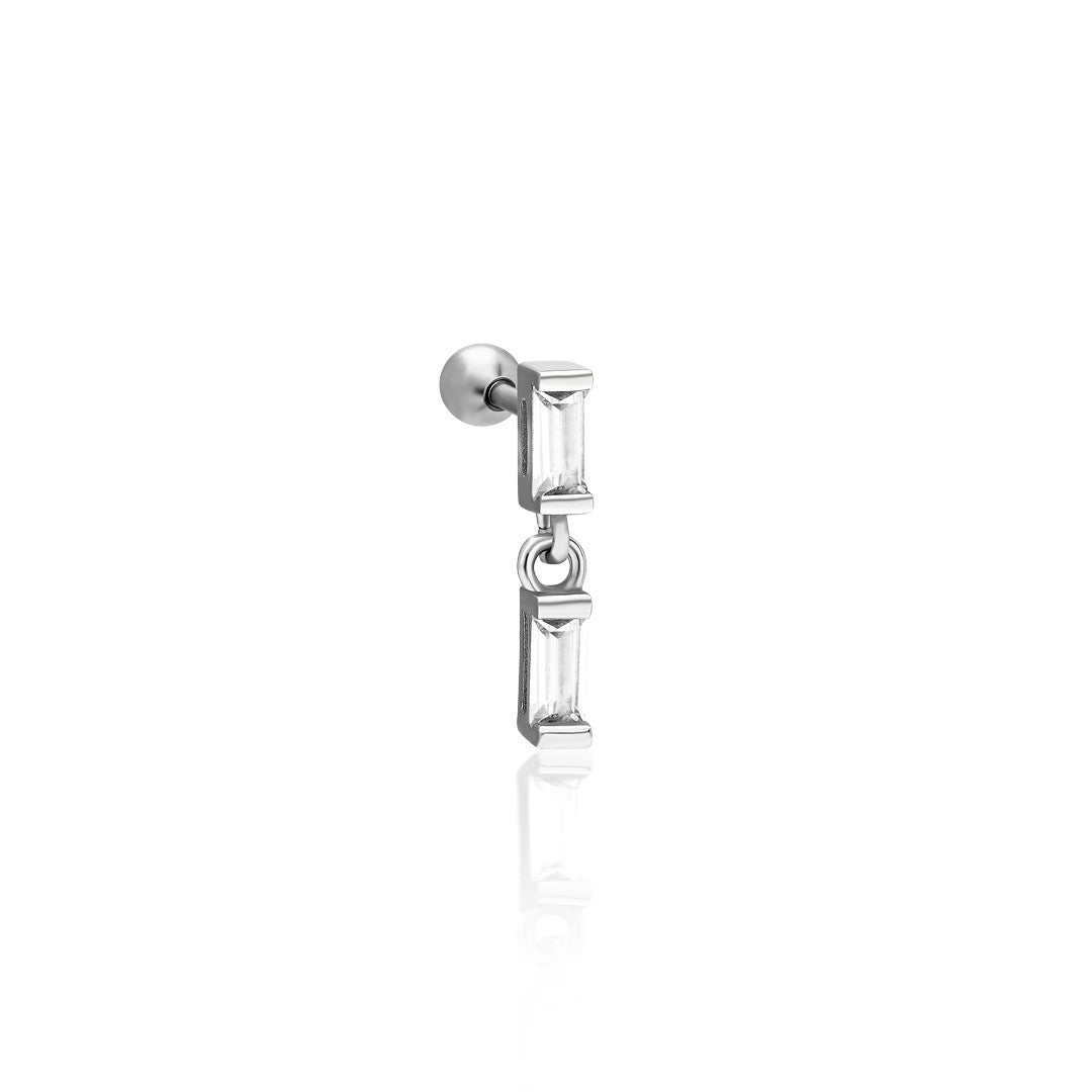 Çift Baget Piercing - 925 GÜMÜŞ