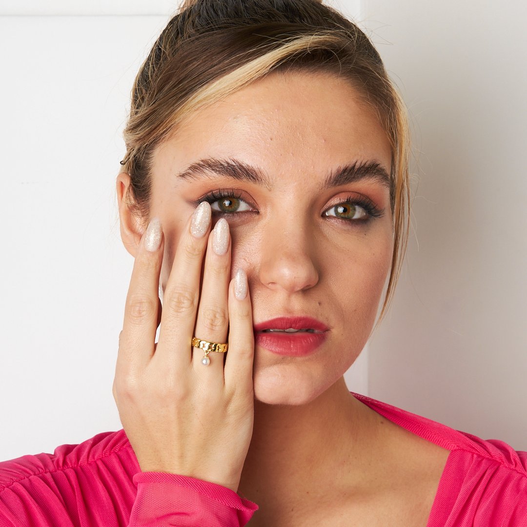 İnci Sallantı Yüzük - 925 GÜMÜŞ