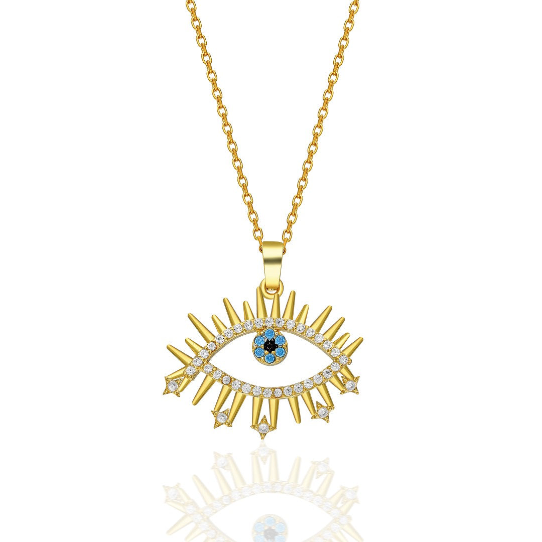 Göz Efektli Kolye - 925 GÜMÜŞ