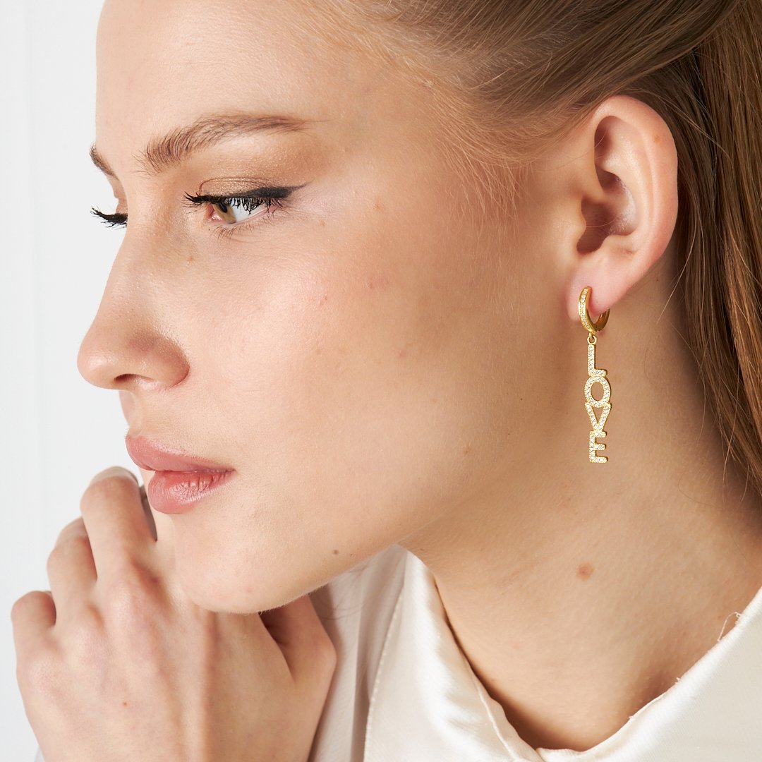 Love Küpeleri - 925 GÜMÜŞ