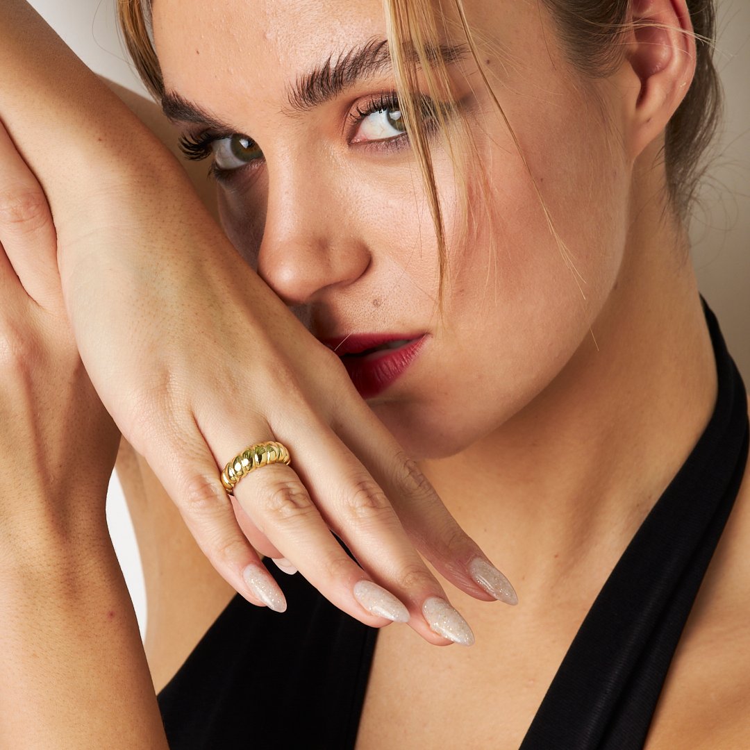 Basit Bombe Yüzük - 925 GÜMÜŞ