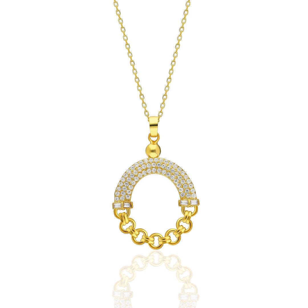 Halkalı Zincir Kolye - 925 GÜMÜŞ