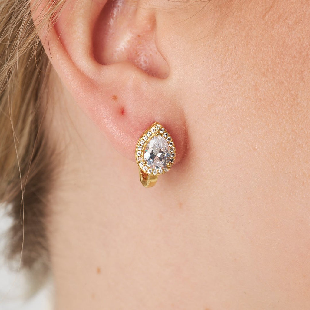 Gözyaşı Taşlı Küpe - 925 GÜMÜŞ