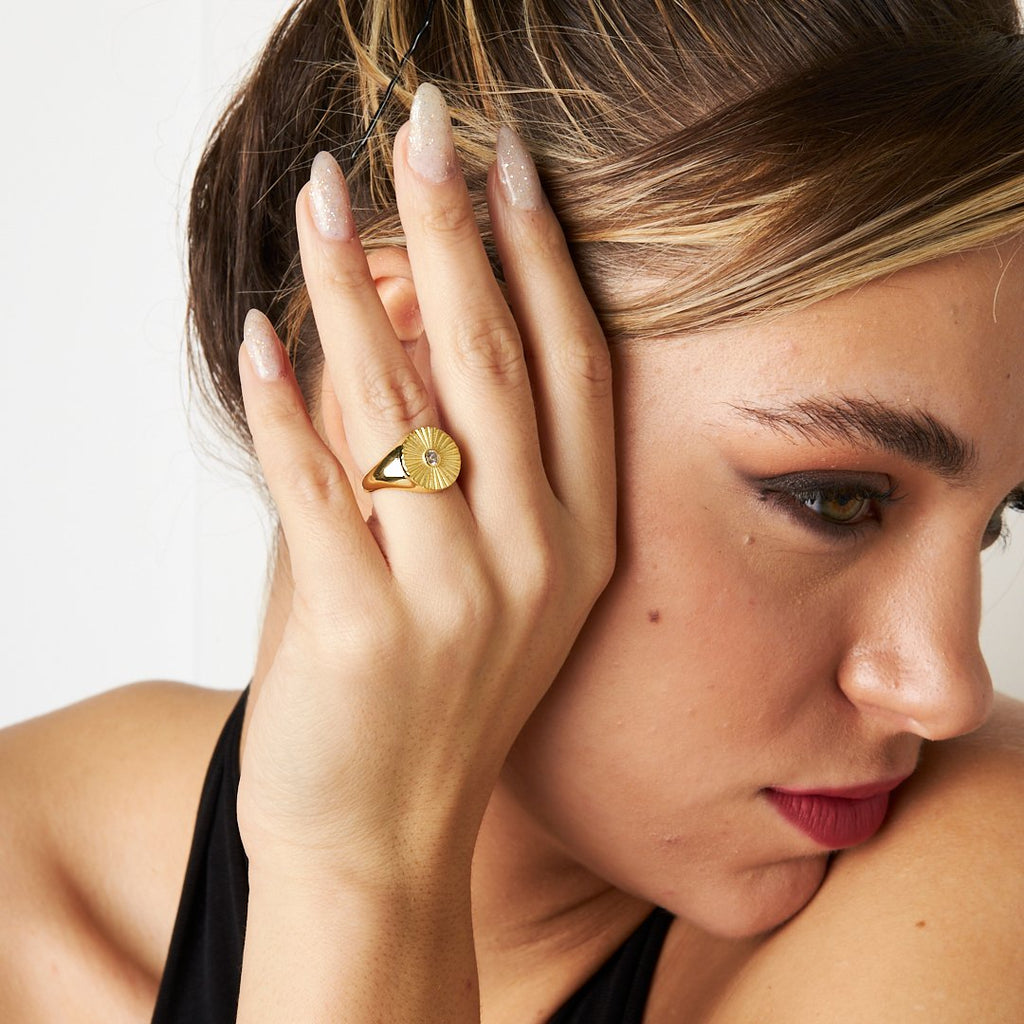 Papatya Tektaş Yüzük - 925 GÜMÜŞ