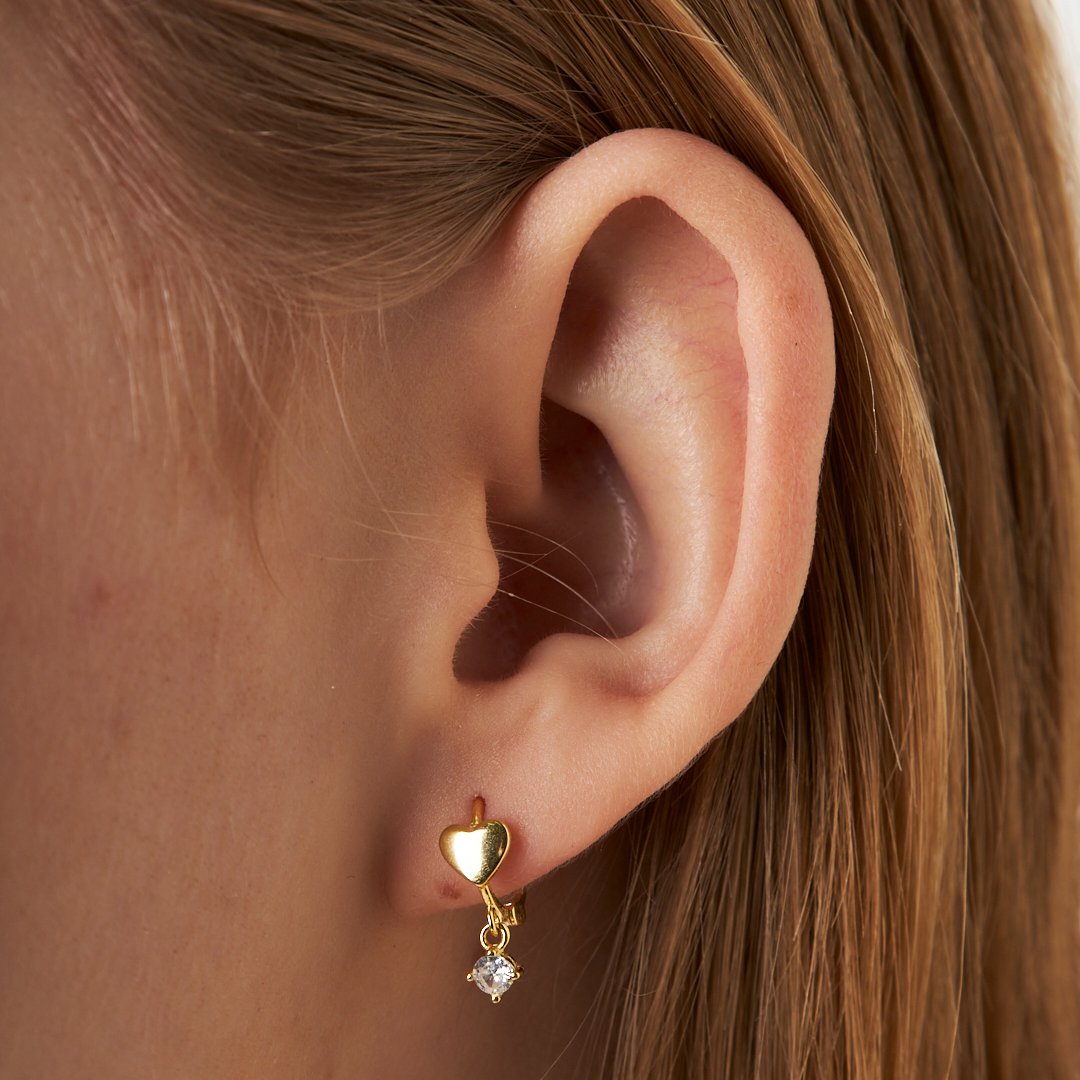 Sallanan Kalp Piercing - 925 GÜMÜŞ