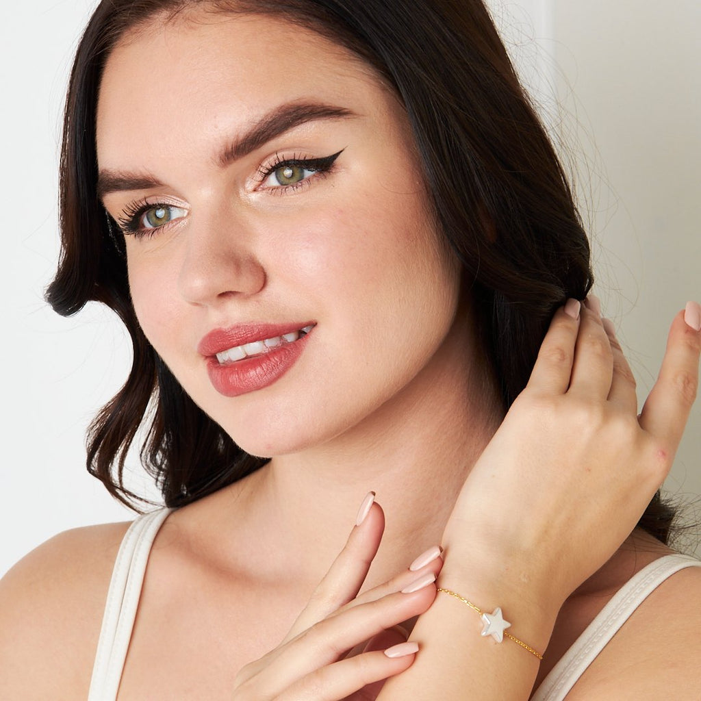 Beyaz Yıldız Bileklik - 925 GÜMÜŞ