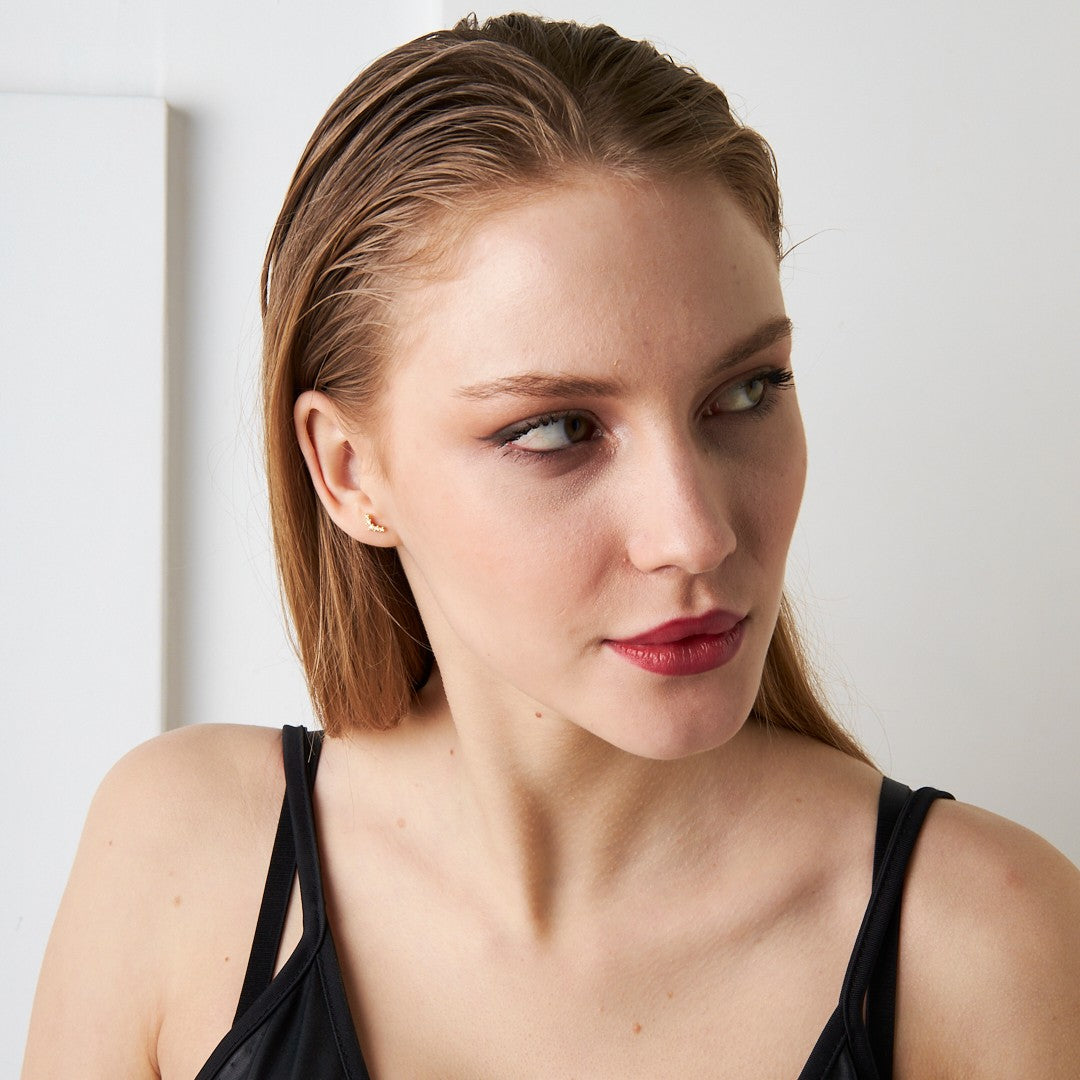 Minimal Taşlı Piercing - 925 GÜMÜŞ