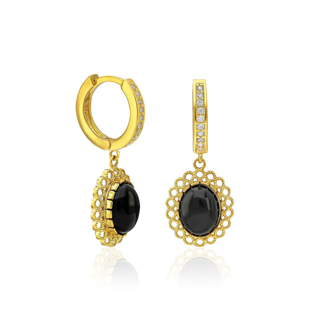 Safir Küpe - 925 GÜMÜŞ