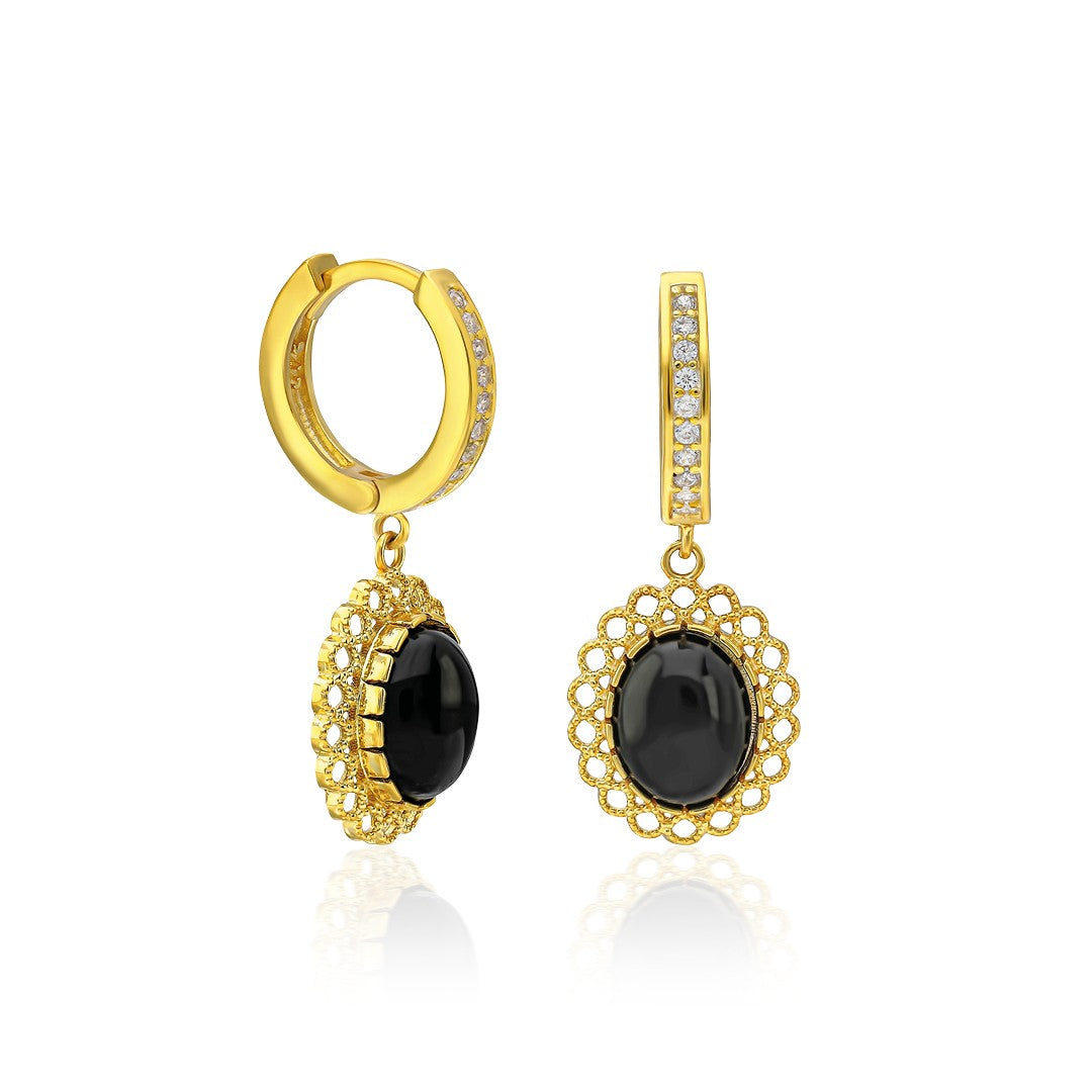 Safir Küpe - 925 GÜMÜŞ