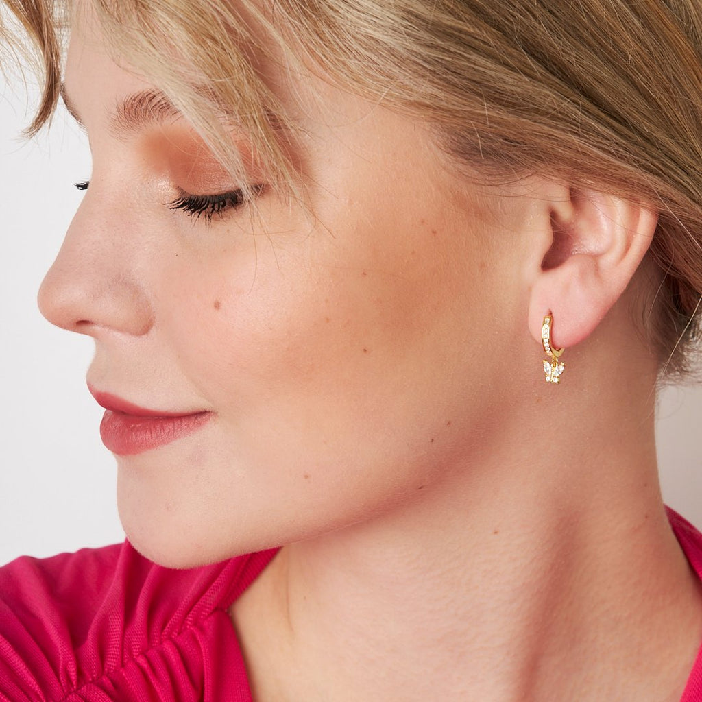 Mini Kelebek Küpe - 925 GÜMÜŞ