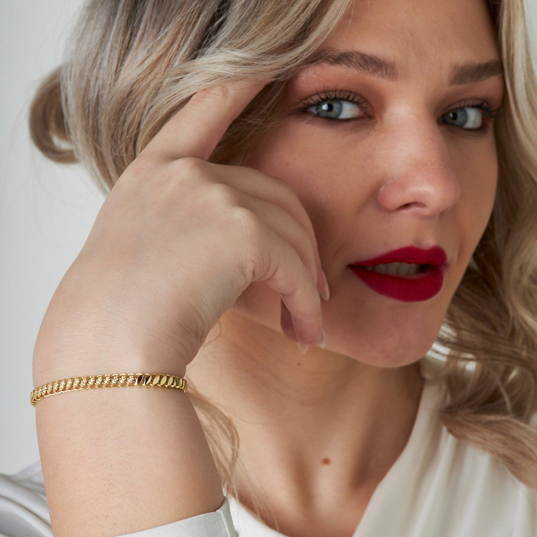 Oval Zincir Bileklik2 - 925 GÜMÜŞ