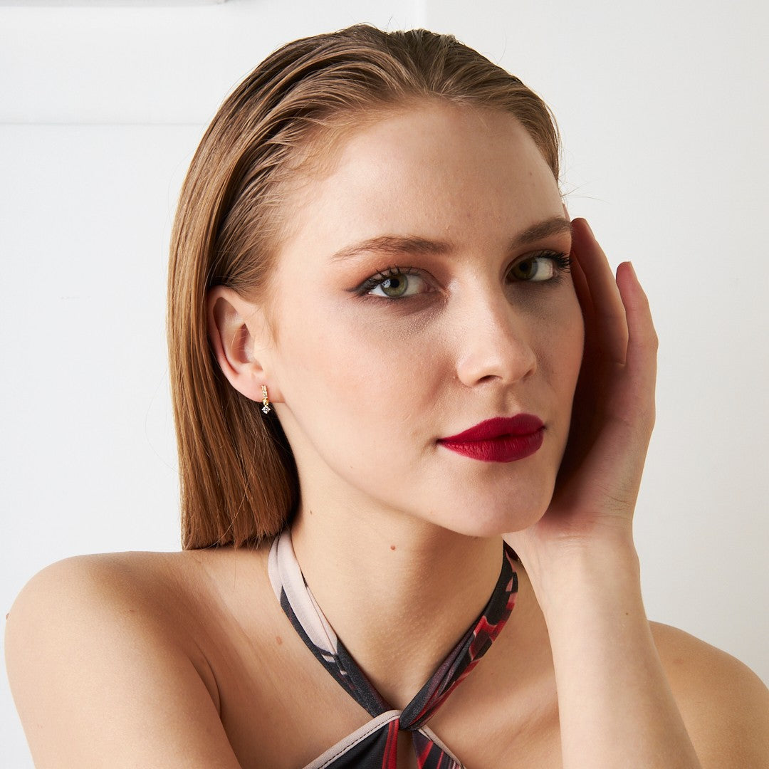 Solitaire Sallanan Modern Percing - 925 GÜMÜŞ