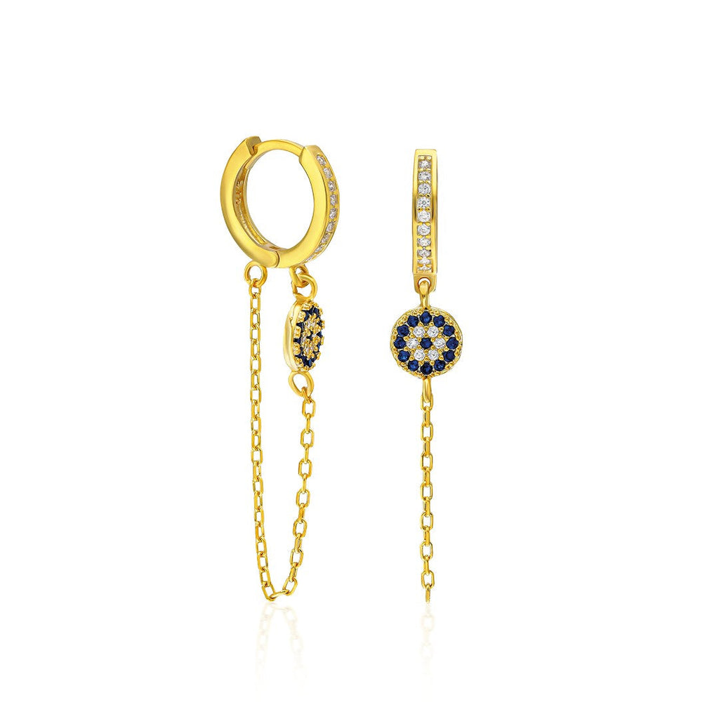 Sallantılı Nazar Küpe - 925 GÜMÜŞ