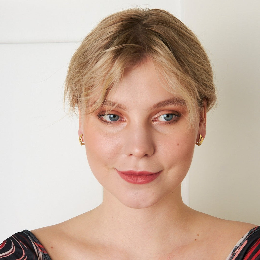 Taşlı Su Damlası Küpe - 925 GÜMÜŞ