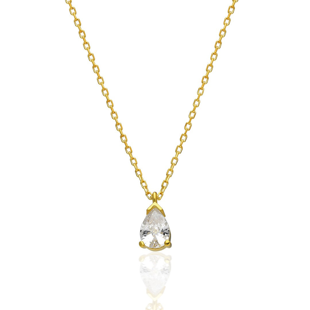 Oval Gözyaşı Kolye - 925 GÜMÜŞ