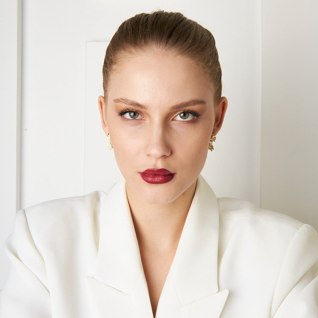 Çoklu Kelebekli Küpeler - 925 GÜMÜŞ