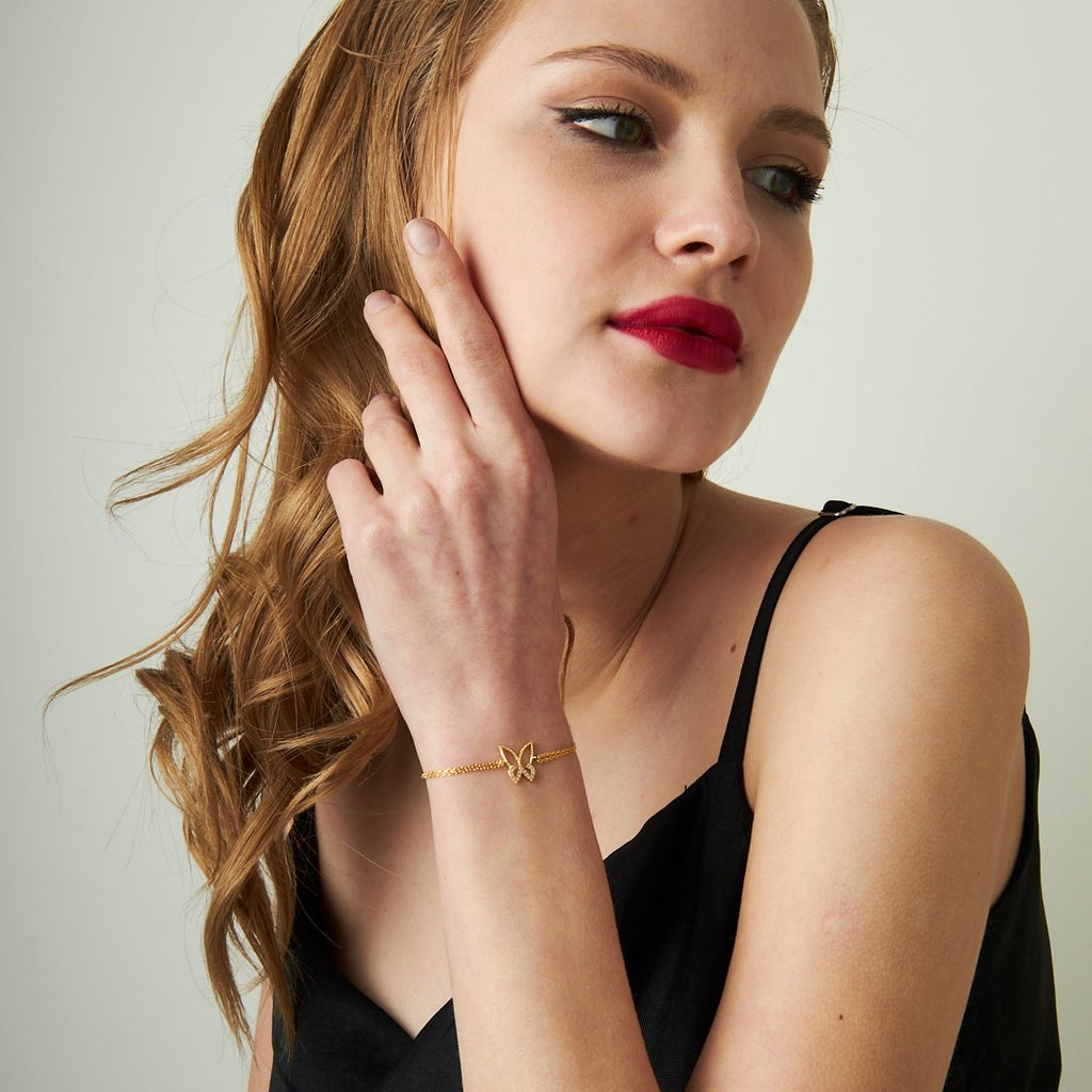 Modern Kelebek Bileklik - 925 GÜMÜŞ