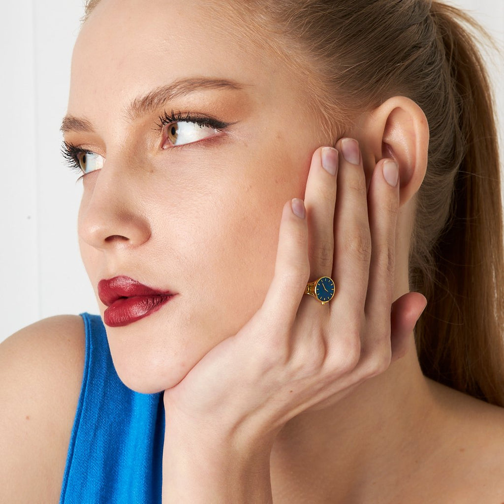 Saatli Yüzük - 925 GÜMÜŞ