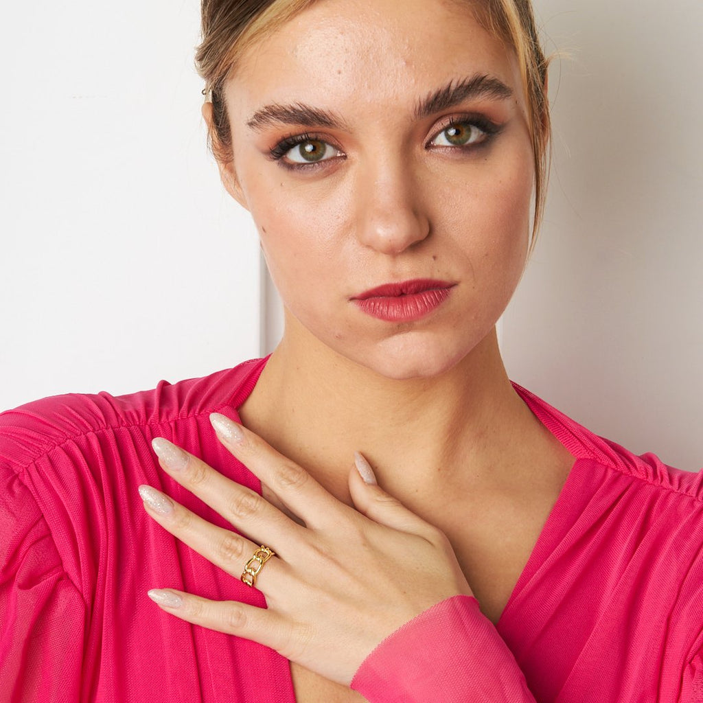 Yaprak Modeli Yüzük - 925 GÜMÜŞ