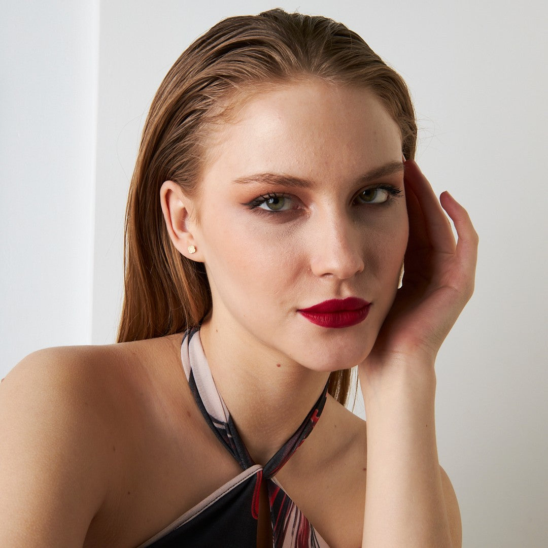 Dört yapraklı yonca piercingi - 925 GÜMÜŞ