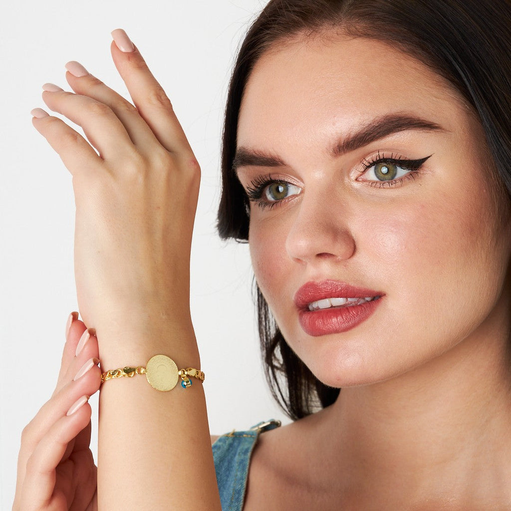 Nazar Çeyrek Arpa Zincir Bileklik - 925 GÜMÜŞ