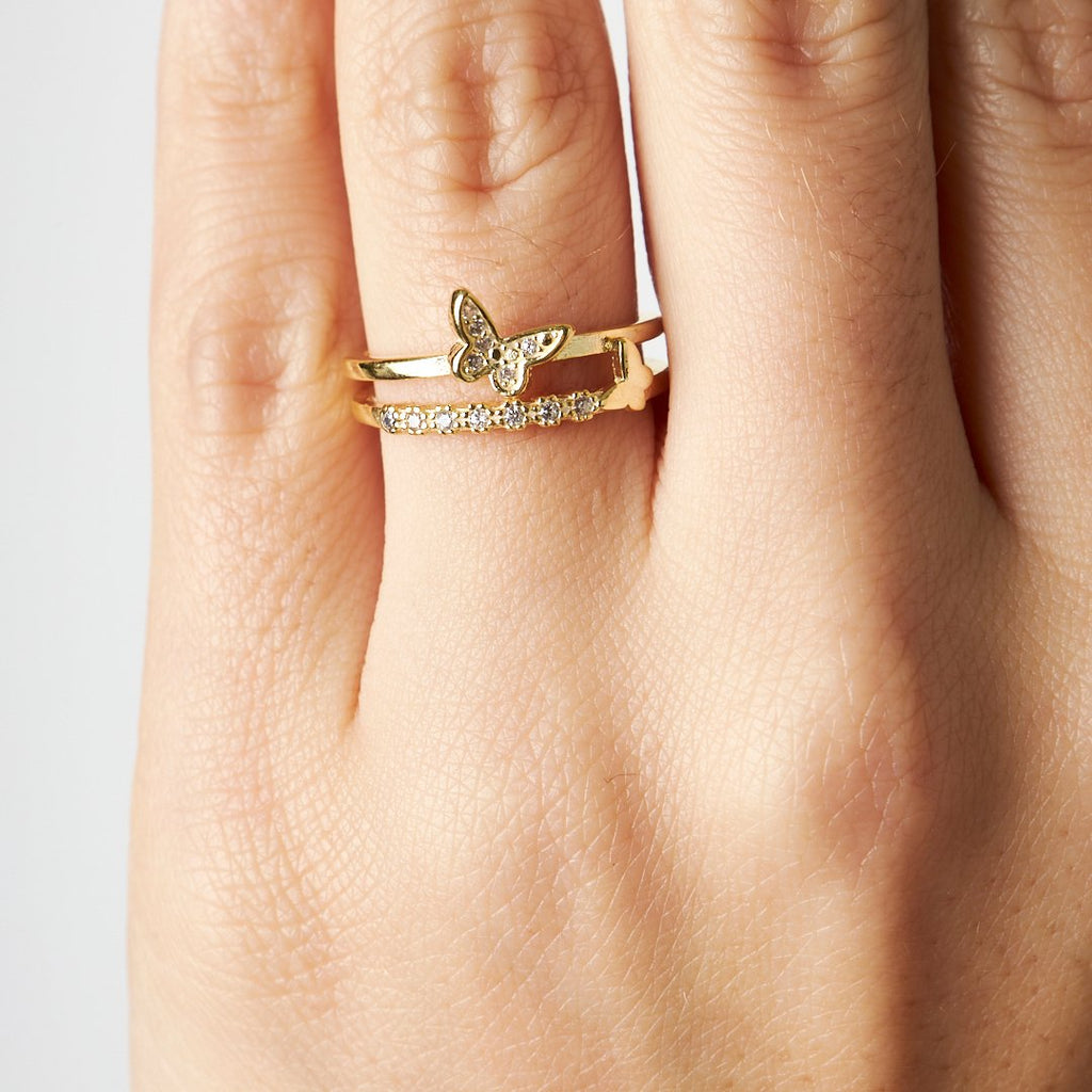 Kelebek Yüzük - 925 GÜMÜŞ