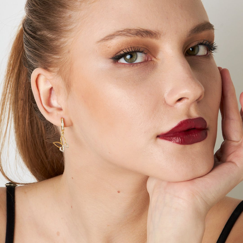 Minimal Kelebek Küpe - 925 GÜMÜŞ