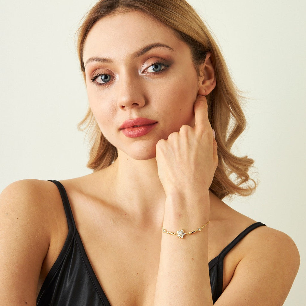 Lotus Çiçeği Bilezik - 925 GÜMÜŞ