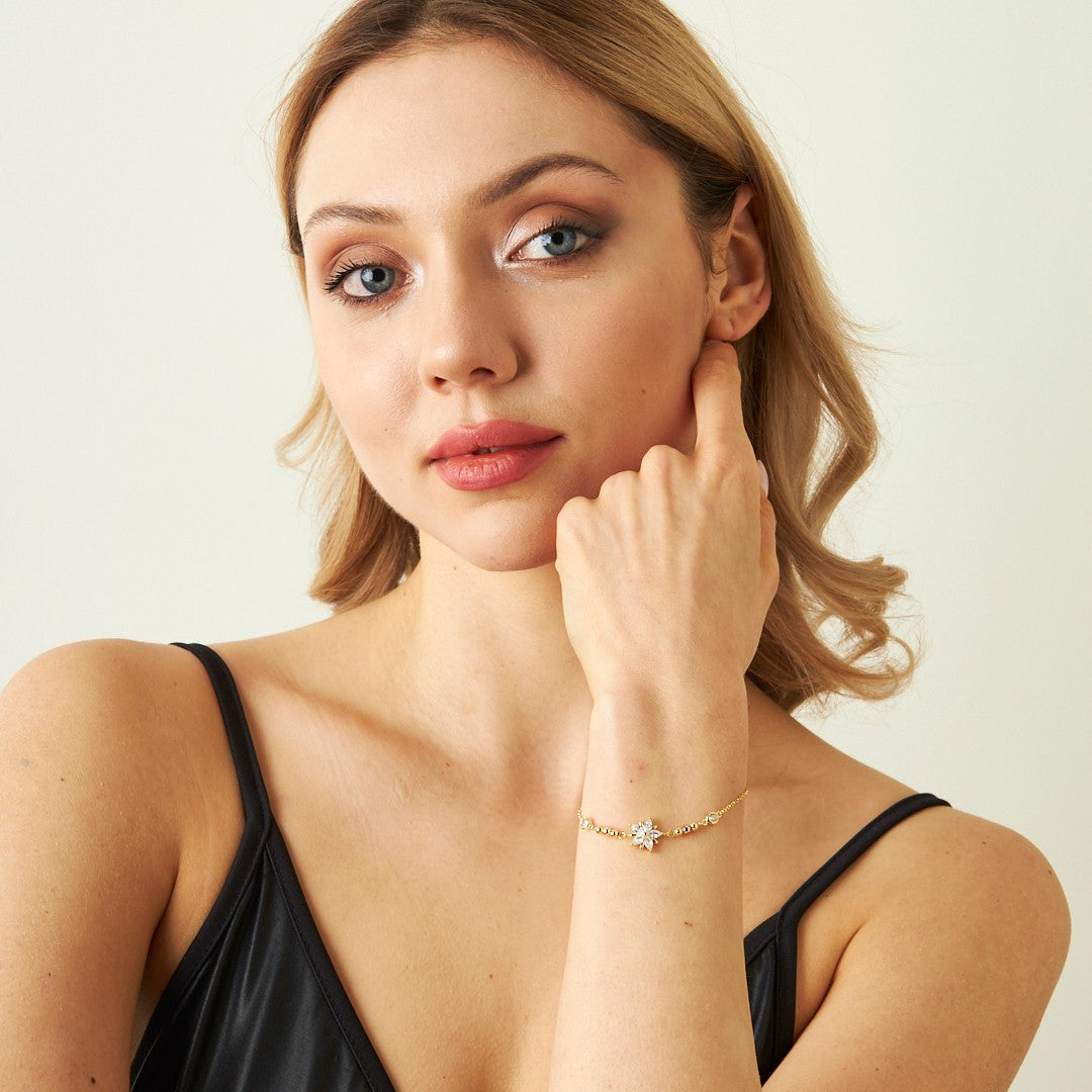 Lotus Çiçeği Bilezik - 925 GÜMÜŞ