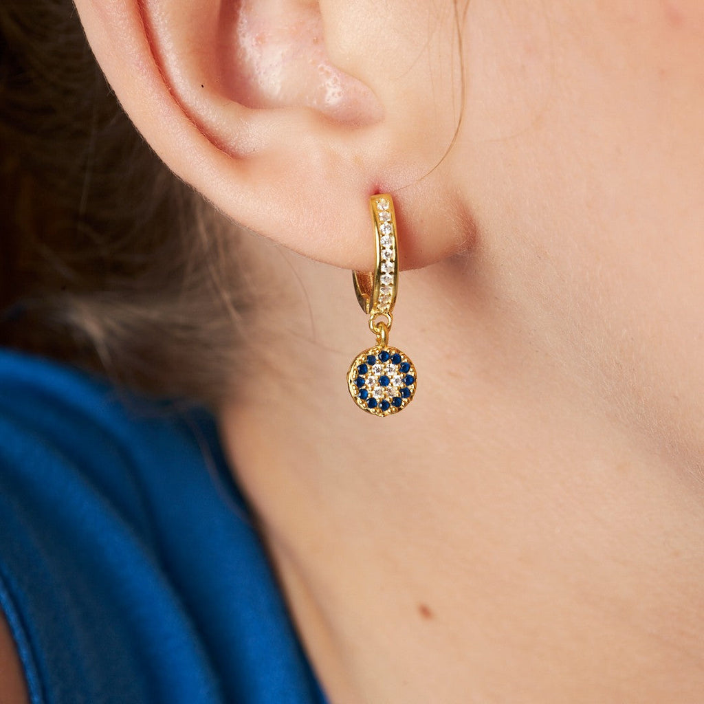 Nazar Taşlı Küpeler - 925 GÜMÜŞ