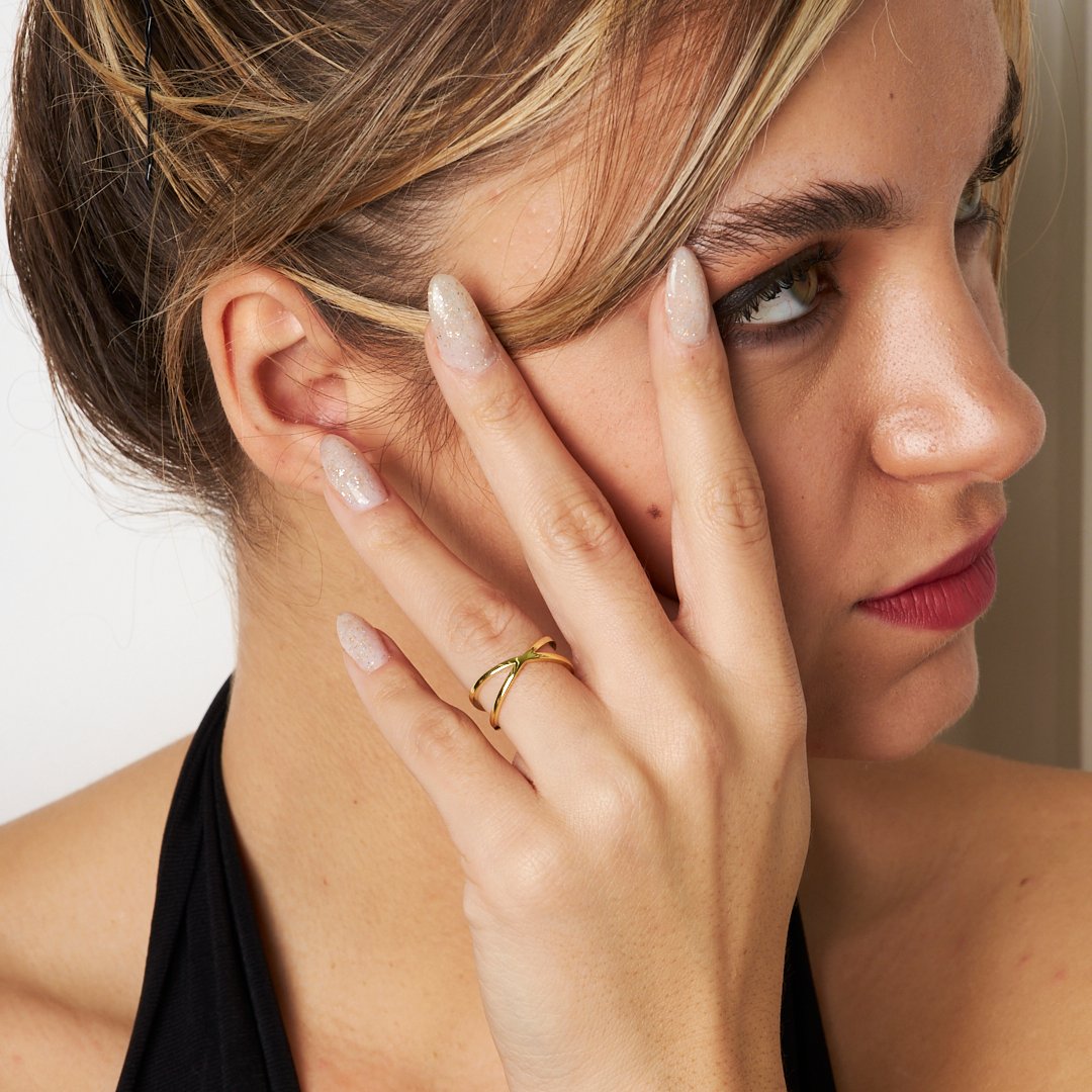 Çapraz Yüzük - 925 GÜMÜŞ