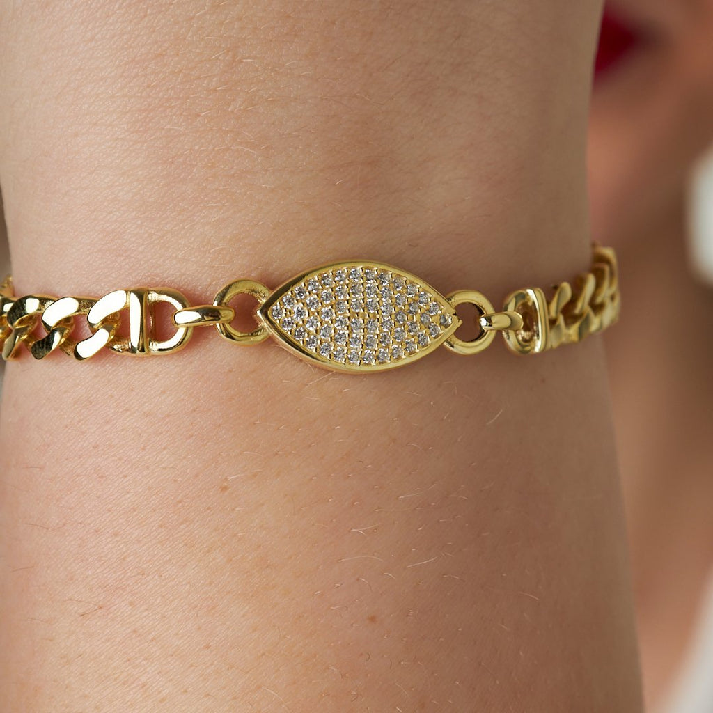 Gurme Taşlı Bileklik - 925 GÜMÜŞ