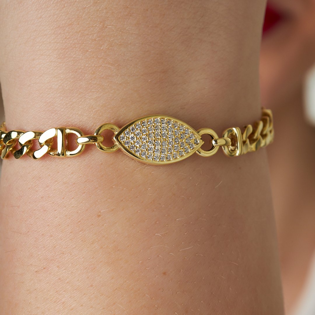 Gurme Taşlı Bileklik - 925 GÜMÜŞ