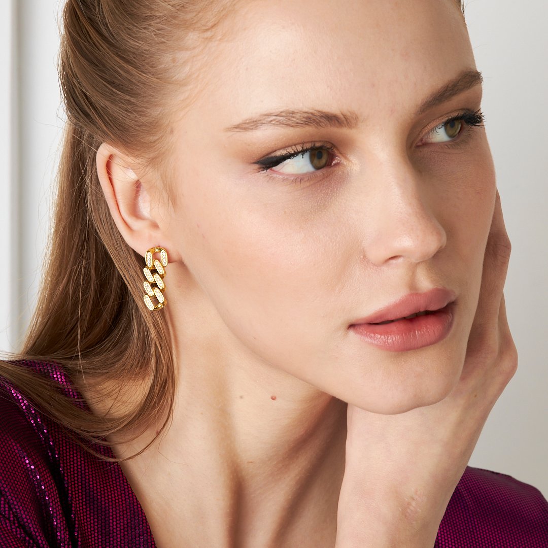 Tam Taşlı Gurme Küpeler - 925 GÜMÜŞ