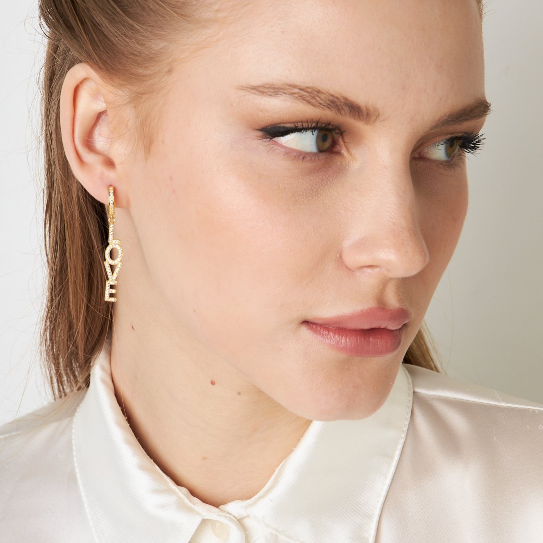 Love Küpeleri - 925 GÜMÜŞ